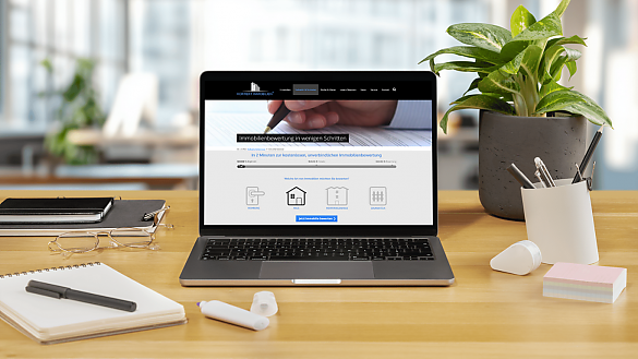 Immobilienbewertung an Tablet