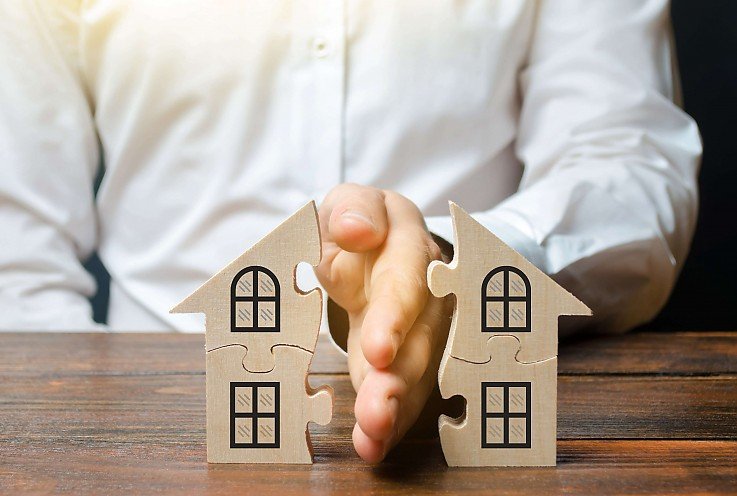 Haus wird geteilt