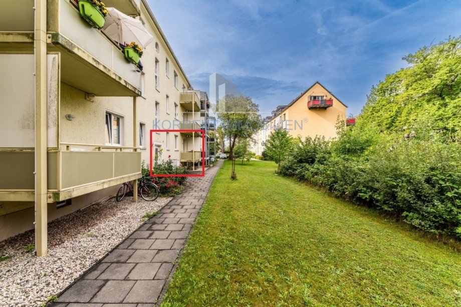 hofseitige Ansicht Etagenwohnung Dresden