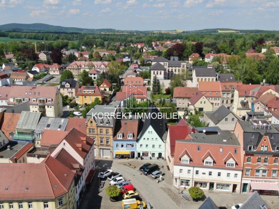 Luftbildaufnahme Wohn- / Gesch�ftshaus Pulsnitz