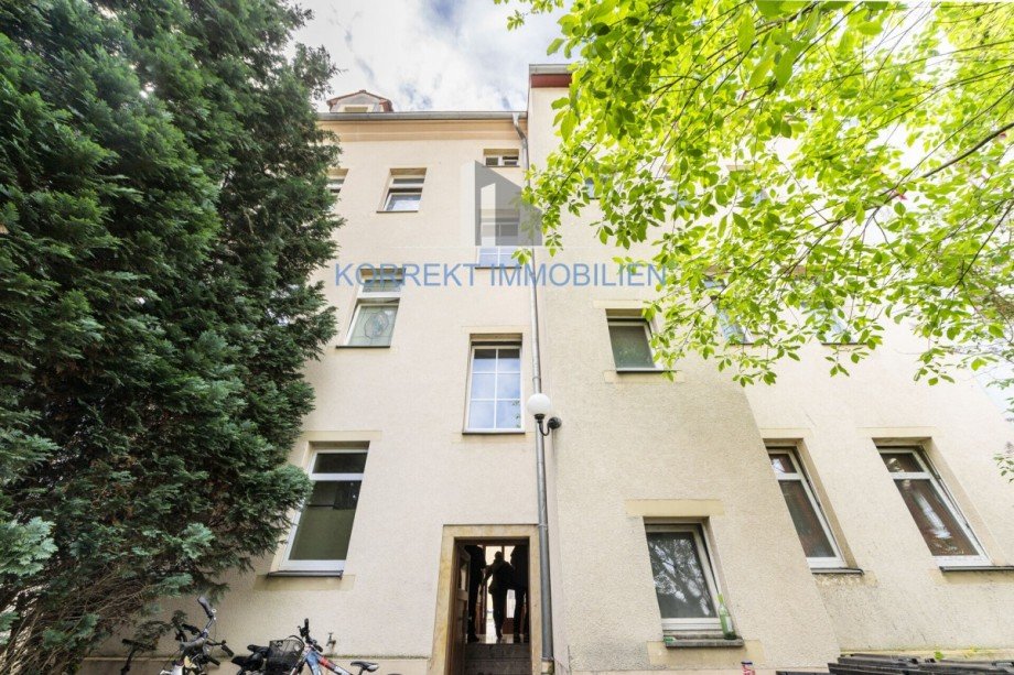 R�ckansicht Mehrfamilienhaus Mei�en
