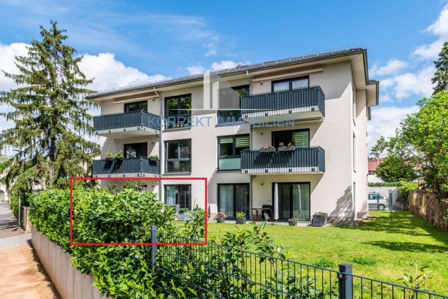 Gartenseite Erdgeschosswohnung Radebeul