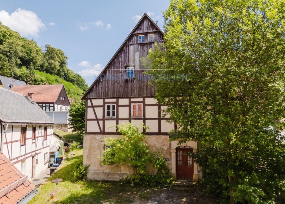 Giebelansicht Bauernhaus Hohnstein