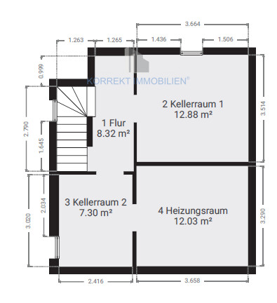 Grundriss Untergeschoss Doppelhaush�lfte Coswig