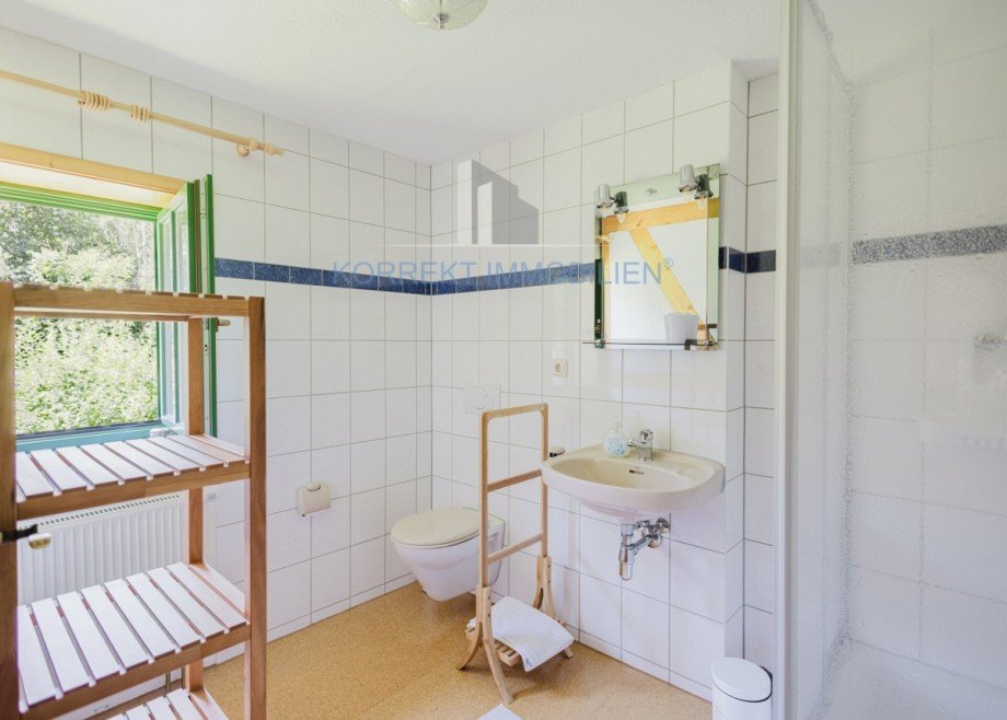 FeWo 1 Badezimmer im Obergeschoss Bauernhaus Struppen