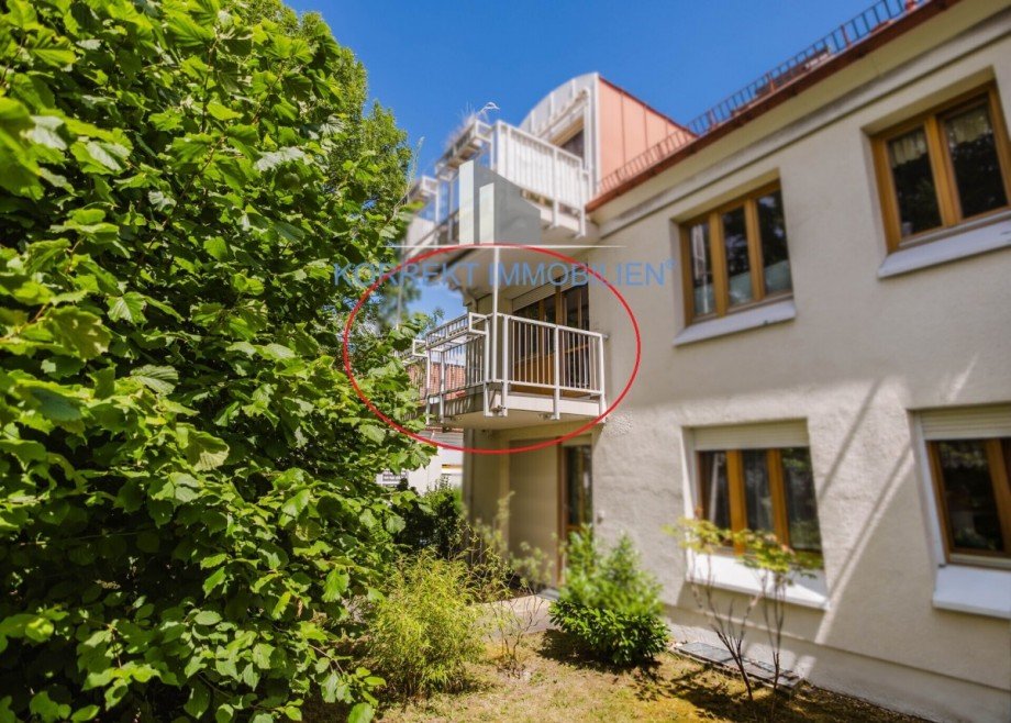 Balkonansicht Etagenwohnung Dresden