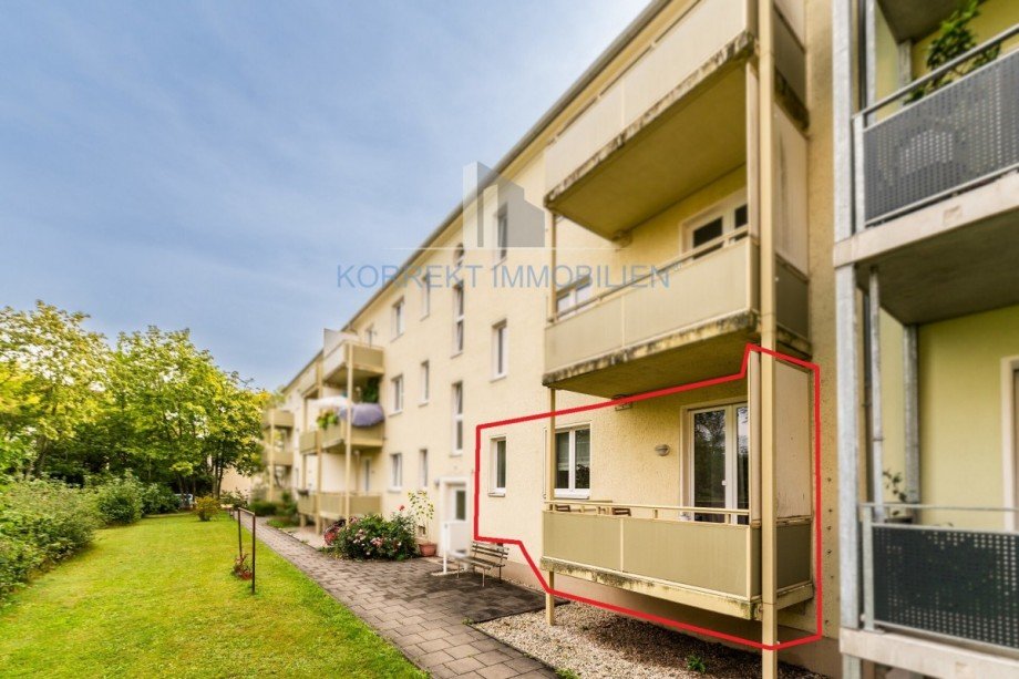 Balkonansicht Etagenwohnung Dresden