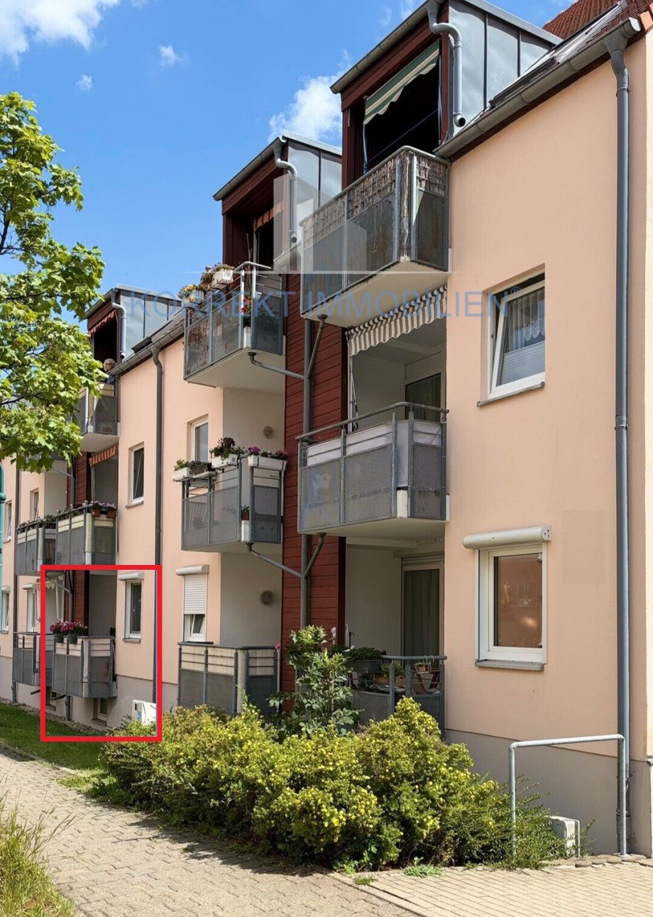 Hausansicht mit Blick auf die Wohnung 38 Wohnung Bannewitz