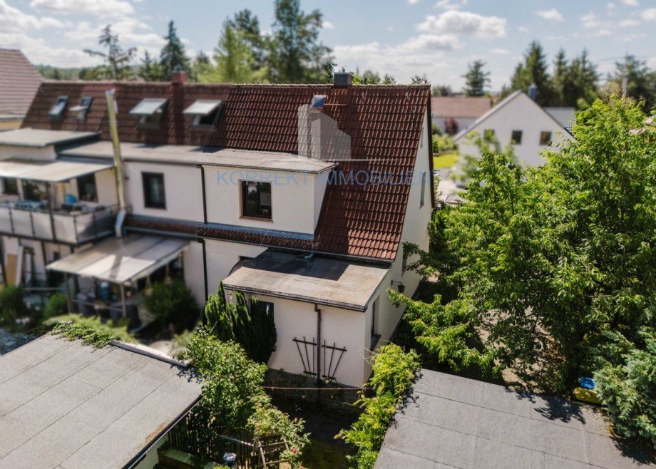 Gartenansicht Doppelhaush�lfte Coswig