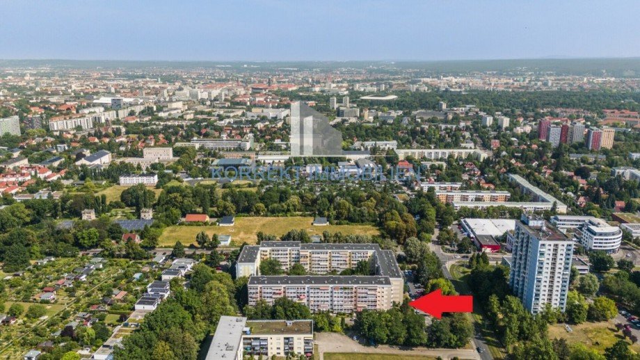 Luftbildaufnahme Erdgeschosswohnung Dresden
