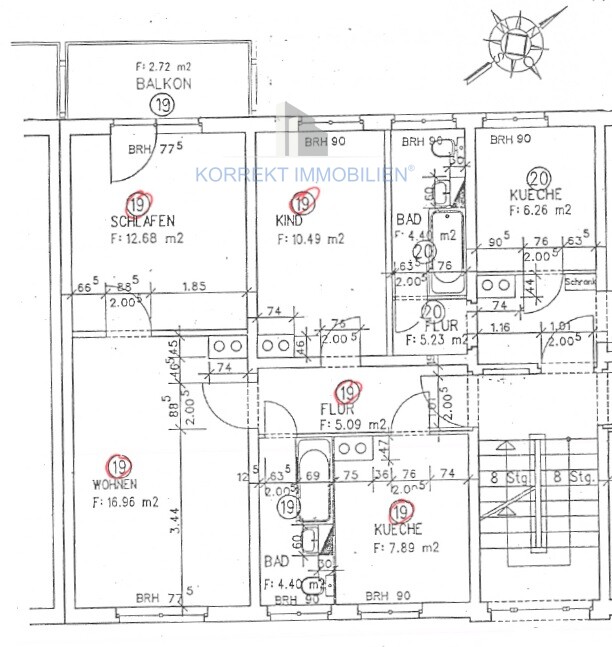 Grundriss Nr- 19 Etagenwohnung Dresden