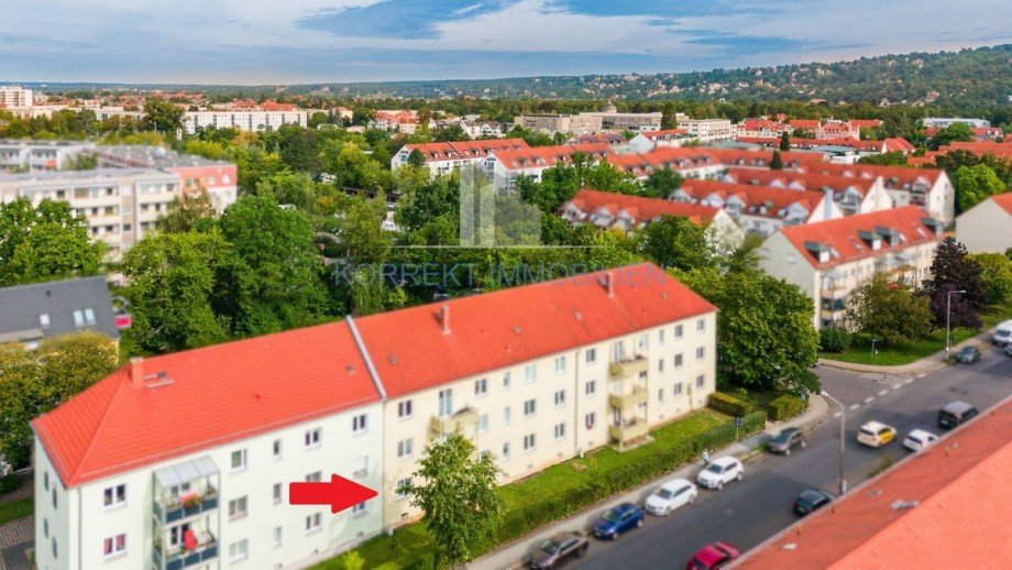 Luftbildaufnahme Etagenwohnung Dresden