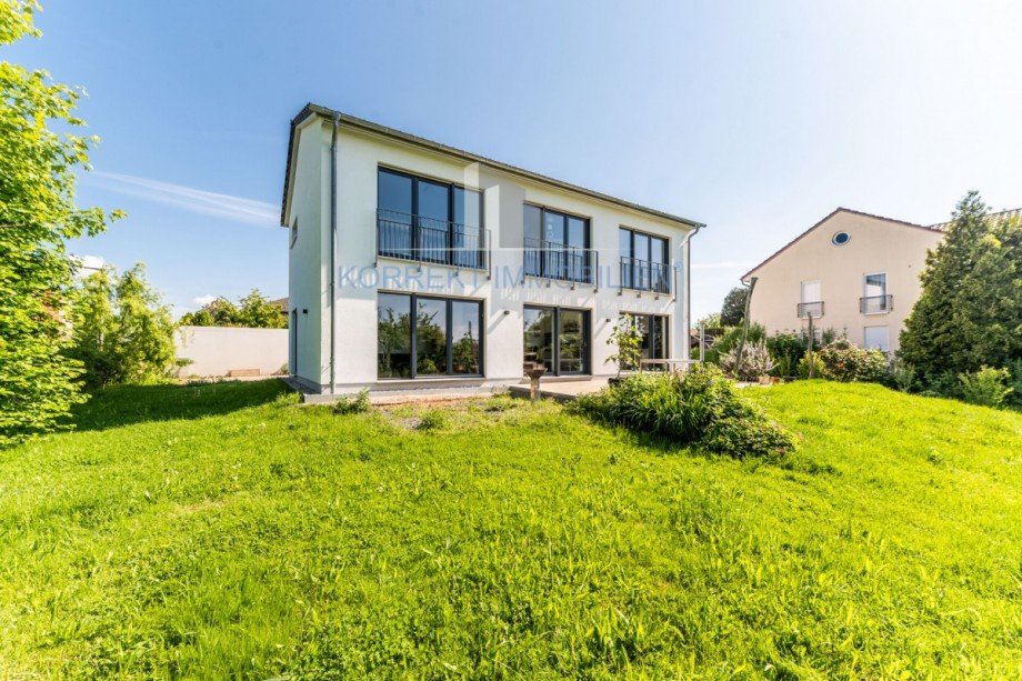 Garten- und Terrassenseite Einfamilienhaus Radebeul