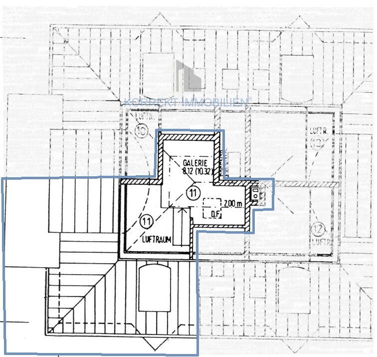 Grundriss Spitzboden Dachgeschosswohnung Dresden