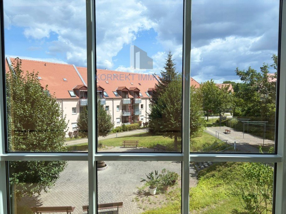 Blick in den Hof Wohnung Bannewitz