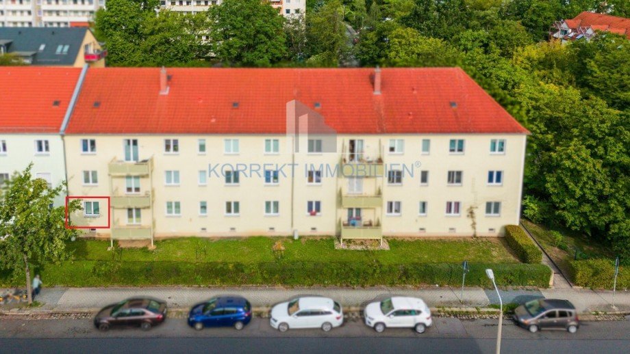 Blick auf die Wohnanlage Etagenwohnung Dresden
