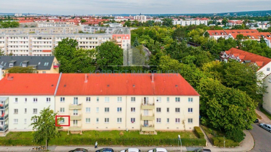 Stra�enansicht Etagenwohnung Dresden