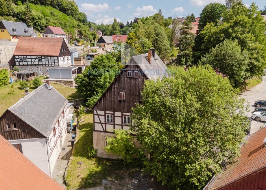Luftbildaufnahme Bauernhaus Hohnstein