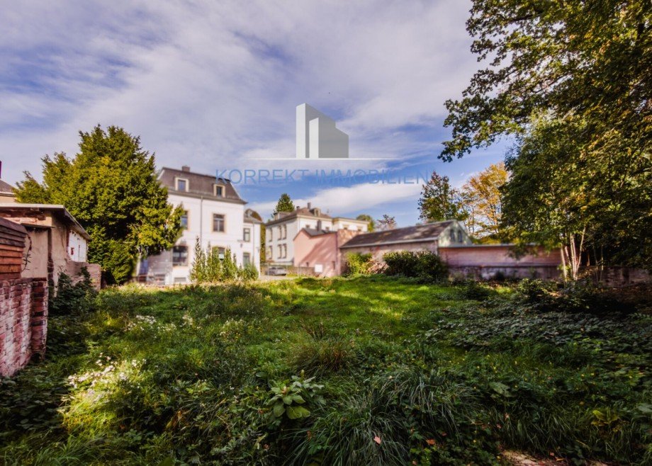 Blick zur Zufahrt im Norden Wohngrundst�ck Radebeul