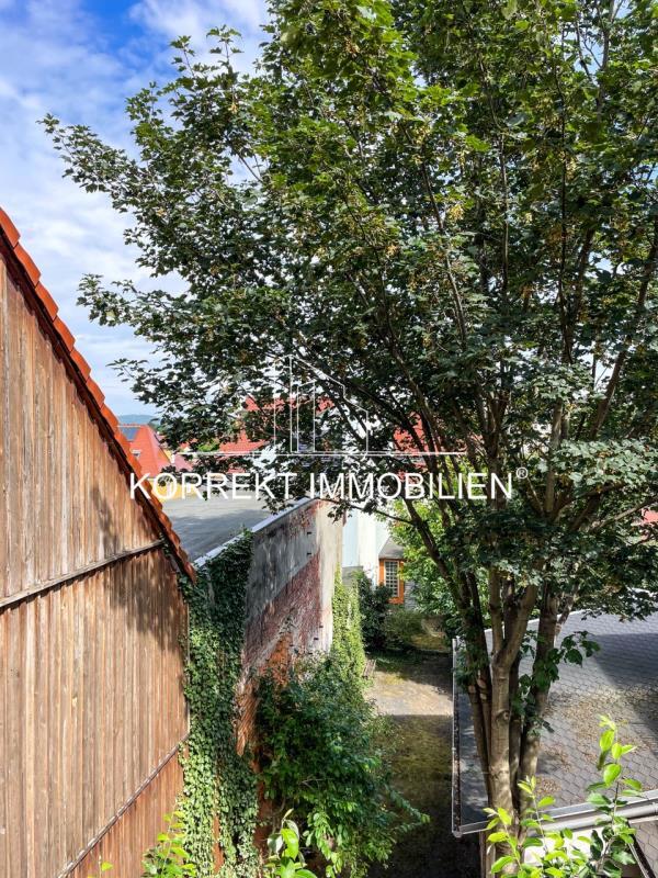Ausblick in den Hof Wohn- / Gesch�ftshaus Pulsnitz
