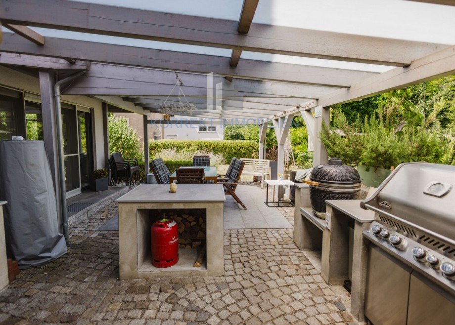 gem�tliche Terrasse Einfamilienhaus Radebeul