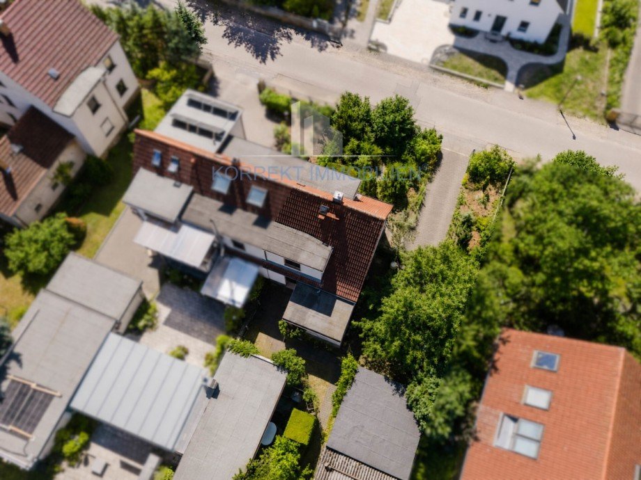 Draufsicht Doppelhaush�lfte Coswig