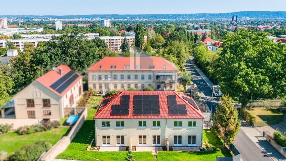 Luftbildaufnahme Reihenhaus Dresden