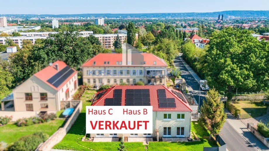 Gesamtansicht Reihenhaus Dresden